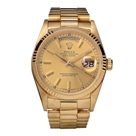 rolex oyster perpetual 18k gold price